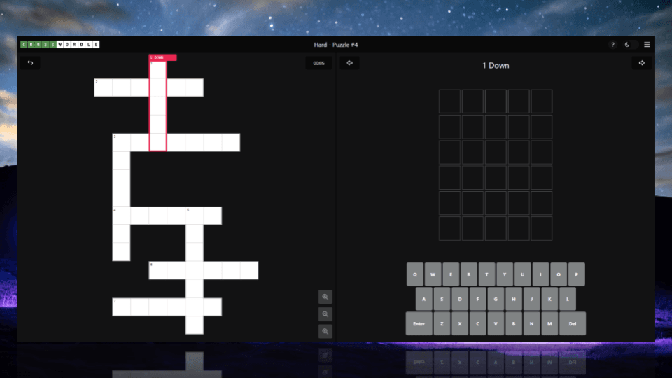 Crosswordle screen 5