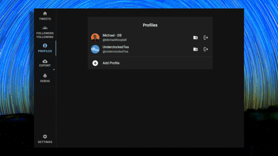 Material Twitter Archiver screen 4