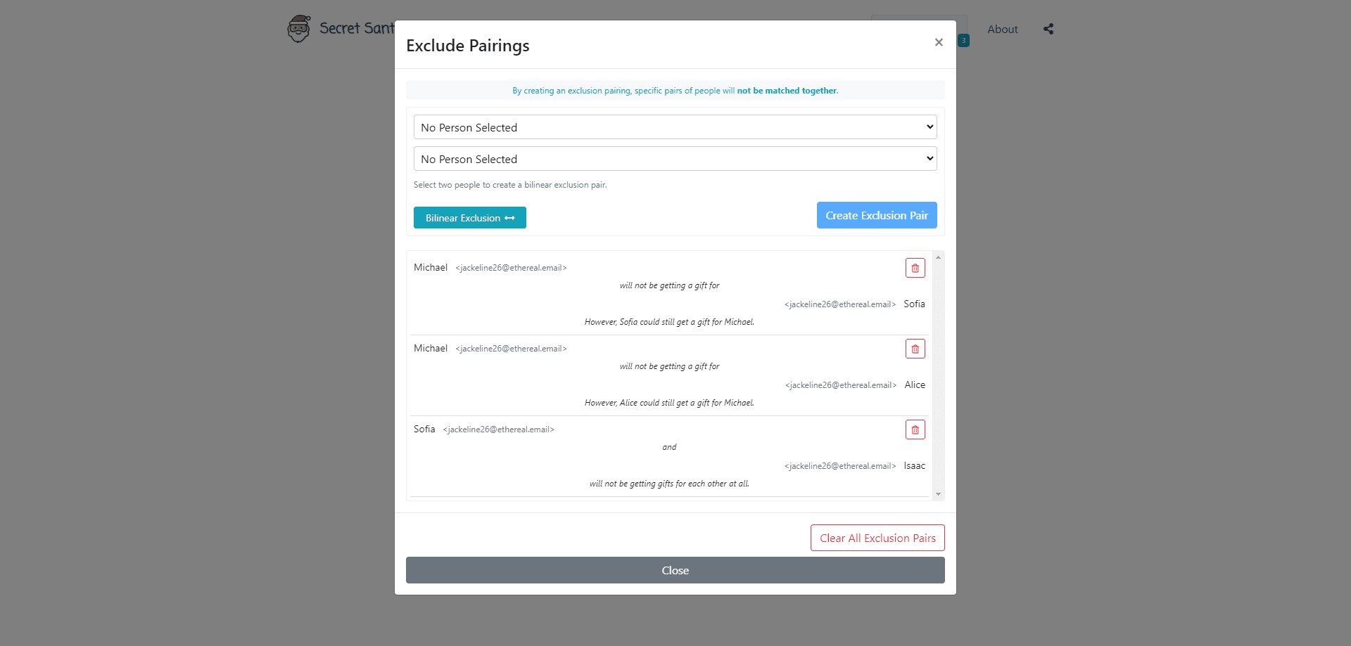 Secret Santa Manager screen 3
