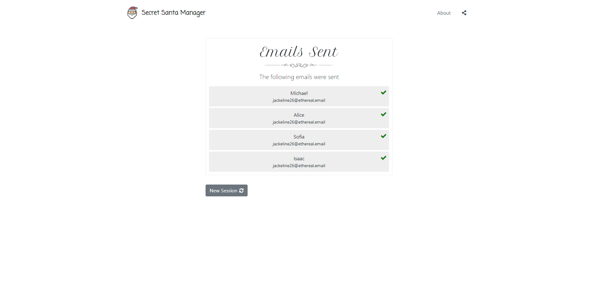 Secret Santa Manager screen 4